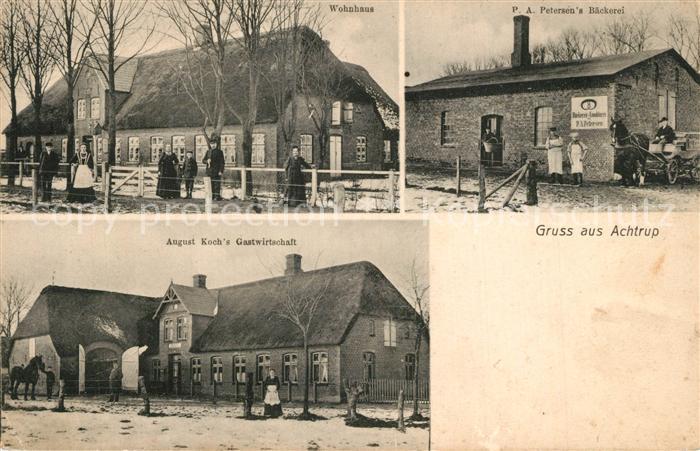 Achtrup Wohnhaus Petersen Baeckerei August Koch Gastwirtschaft