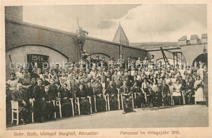 Ahrweiler Ahr Gebrueder Both Weingut Burghof Personal im Kriegsjahr