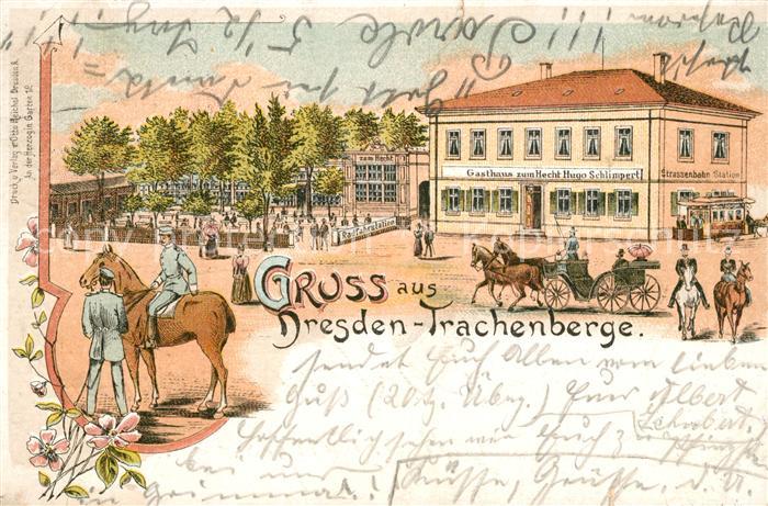 Trachenberge Dresden Gasthaus zum Hecht Strassenbahn Station