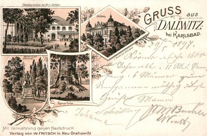 Dallwitz Restauration zu Drei Eichen Kaiser Josef Denkmal Koerner Eiche