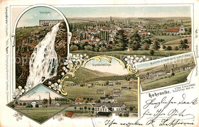 Hohenelbe CZ Elbefall Spindelmuehle Baumwollweberei Flachsspinnerei