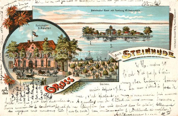 Steinhude Steinhuder Meer Festung Wilhelmstein Ratskeller Garten Deutsche Reichs