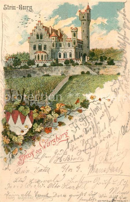 Wuerzburg Steinburg Litho