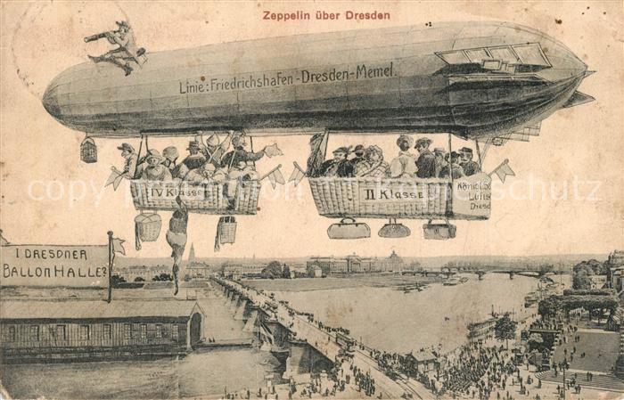 Dresden Zeppelin Dresdner Ballonhalle Kuenstlerkarte