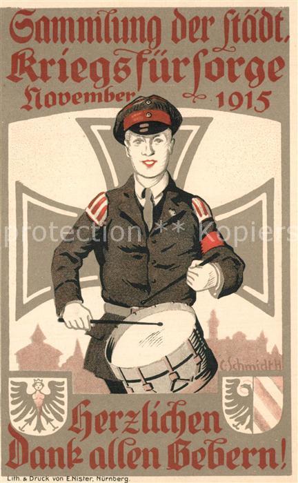 NueRNBERG CITY Sammlung der Staedtischen Kriegsfuersorge Litho