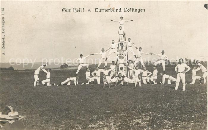 Loeffingen Turnerbund Gruppenbild Pyramide