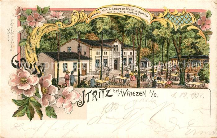 Jtritz Wriezen Gaststaette Gartenrestaurant Litho