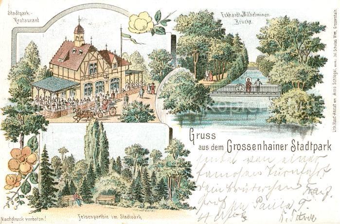 Grossenhain Sachsen Grossenhainer Stdtpark Restaurant Eckhardt Wilhelminen Bruec