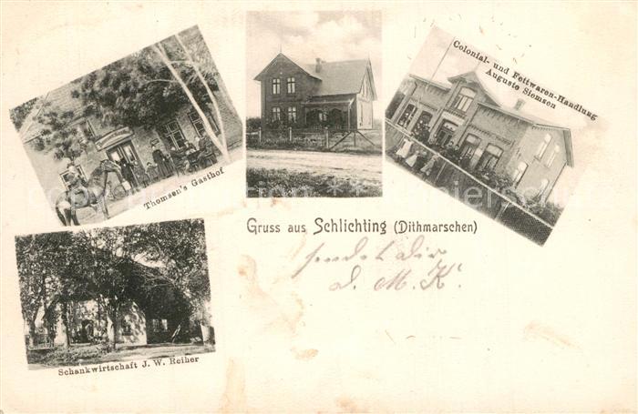 Schlichting Colonial- und Fettwarenhandlung Gasthof Schankwirtschaft