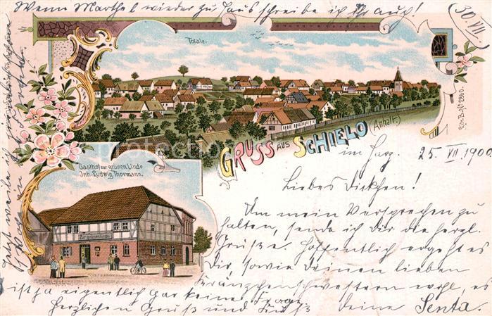 Schielo Harz Totale Gasthof zur gruenen Linde Deutsche Reichspost Litho