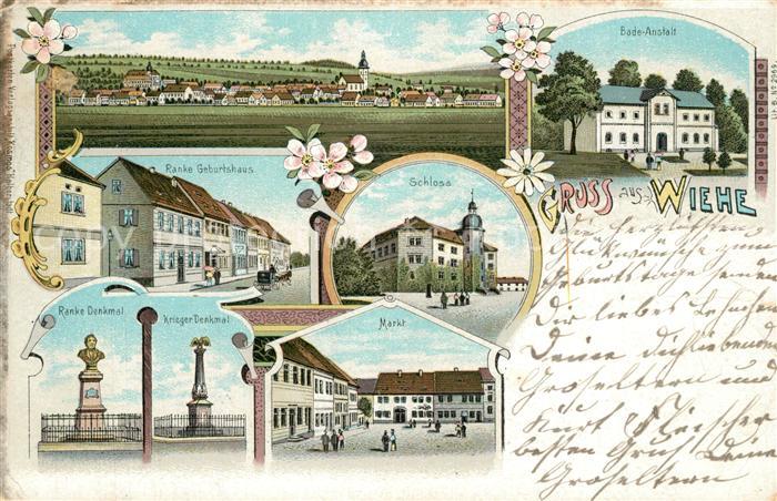 Wiehe Unstruttal Panorama Badeanstalt Ranke Geburtshaus Denkmal Schloss Markt Kr