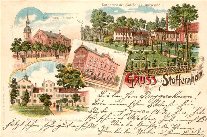 Stotternheim Kirchturm Schule Kurgarten Soolbad Louisenhall Schloss Bahnhof Lith