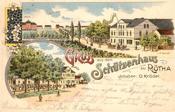 Roetha LEIPZIG Schuetzenhaus Restauration Schule Litho