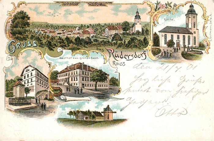 Ruedersdorf Berlin Ansicht mit Kirche Kriegerdenkmal Schule Gasthof Deutsche Rei