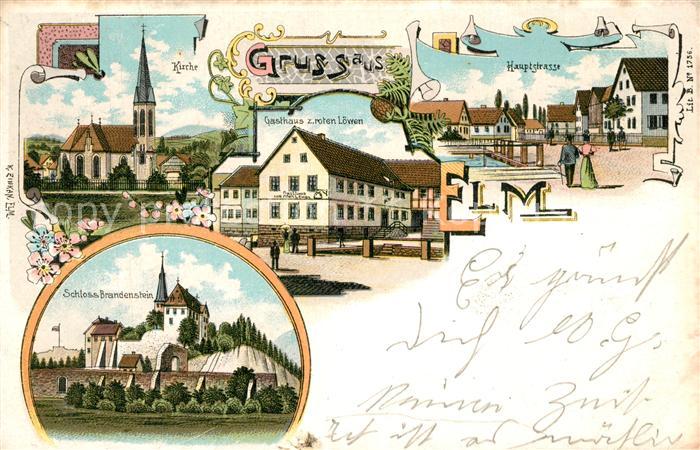 Elm Schluechtern Kirche Gasthaus Hauptstrasse Schloss Brandenstein Deutsche Reic