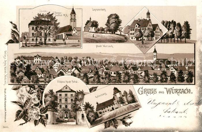 Bad Wurzach Panorama Toechterinstitut Schloss Gottesberg Kapelle Leprosenberg Li