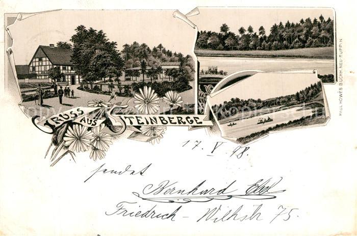 Steinberge Gaststaette Landschaftspanorama Deutsche Reichspost Litho