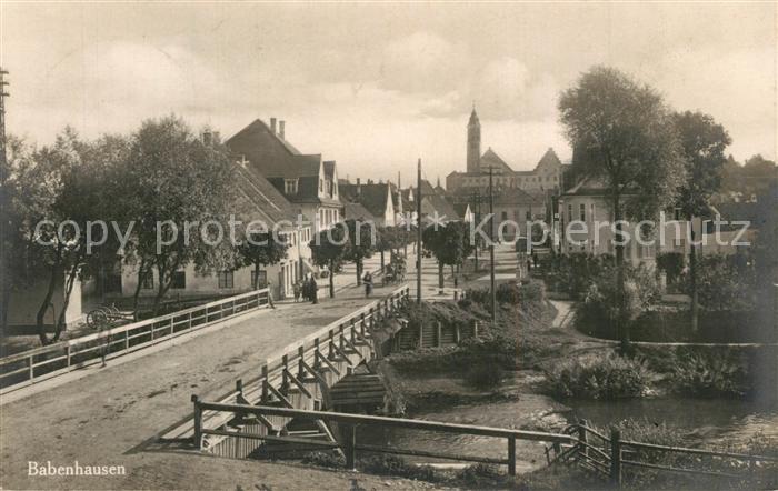 Babenhausen Schwaben Bruecke Blick zur Innenstadt