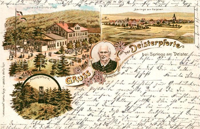 Springe Deister Hotel Pension Aussichtsturm Onkel Bauer Deisterpforte Deutsche R