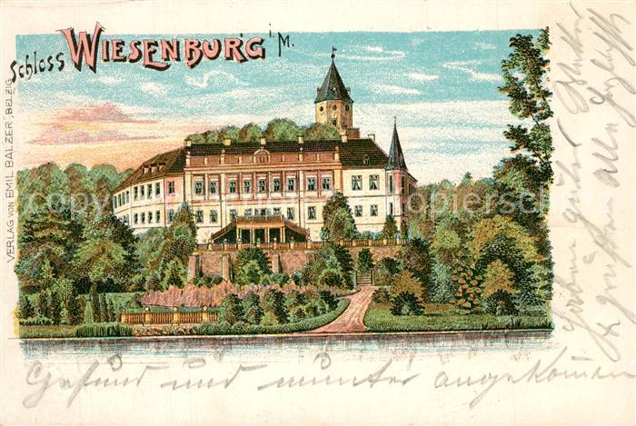 Wiesenburg Mark Schloss Litho