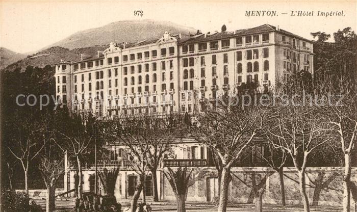 Menton Alpes Maritimes Hôtel Impérial