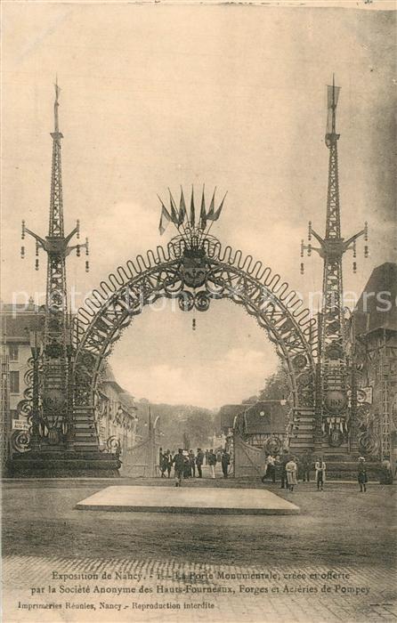 Nancy Lothringen Porte Monumentale de la Exposition