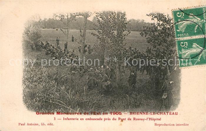 Brienne-le-Chateau Grandes Manoeuvres de l'Est en 1905