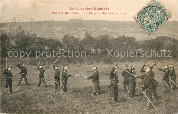 Pont-a-Mousson Dragons Exercices au Sabre