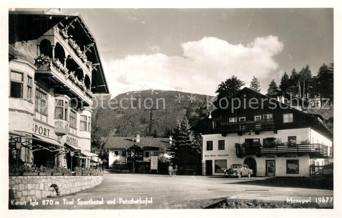 Igls Tirol Sporthotel mit Blick zum Patscherkofel Tuxer Alpen