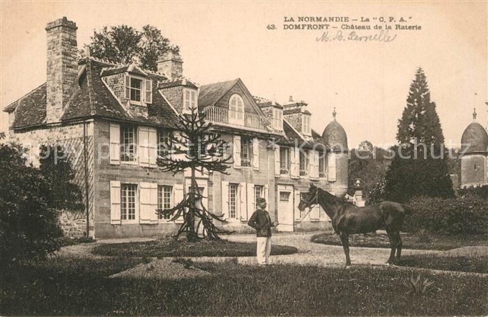 Domfront Orne Chateau de la Raterie Cheval Schloss Pferd