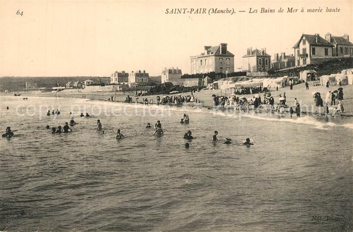 Saint-Pair-sur-Mer Les Bains de Mer a marée haute
