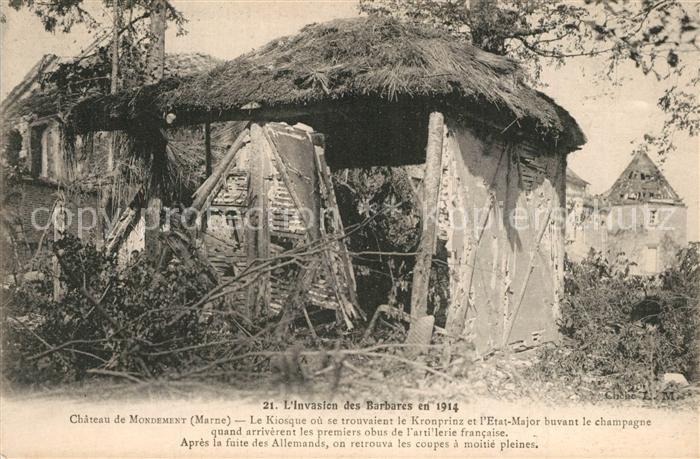 Mondement-Montgivroux Chateau de Mondement Le Kiosque ou se trouvaient le Kronpr
