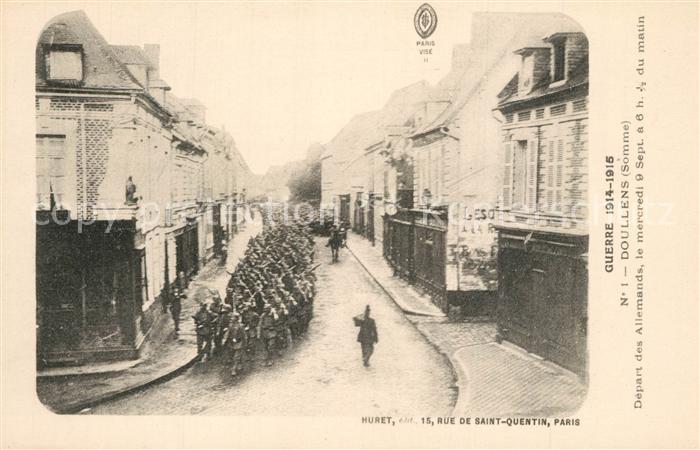 Doullens Somme Depart des Allemands