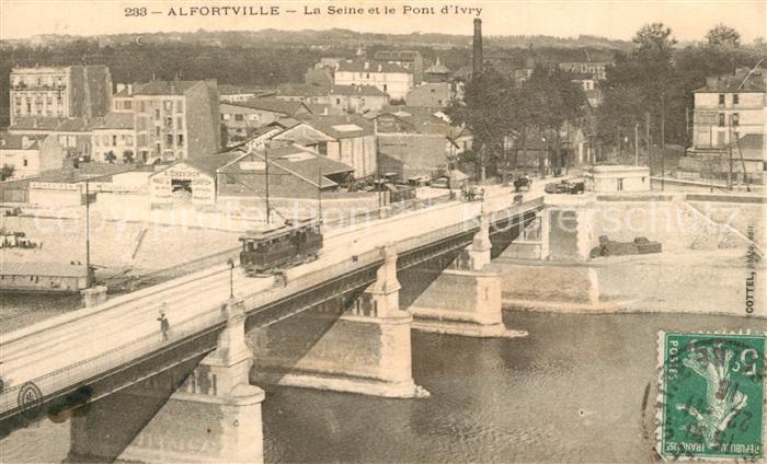 Alfortville La Seine et le Pont d_Ivry