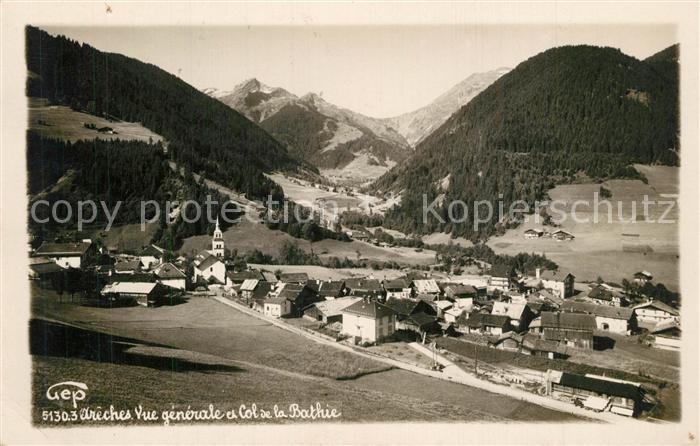 Areches Beaufort Savoie Vue generale et Col de la Bathie
