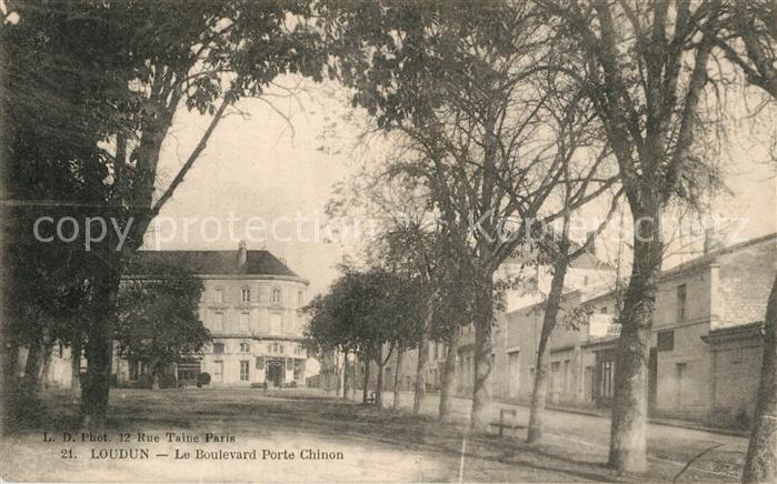 Loudun Le Boulevard Porte Chinon