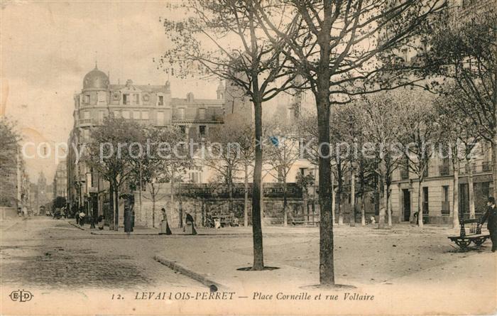 Levallois-Perret Place Corneille et rue Voltaire