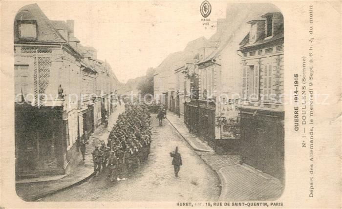 Doullens Somme Depart des Allemands le mercredi 9 Sept