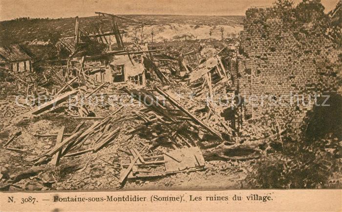 Fontaine-sous-Montdidier Les ruines du village
