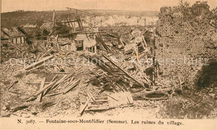 Fontaine-sous-Montdidier Les ruines du village