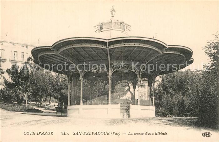 San Salvadour La source d’eau lithinee