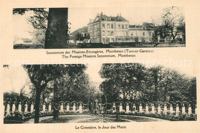 Montbeton Sanatorium des Missions Etrangeres Le Cimetiere le Jour des Morts