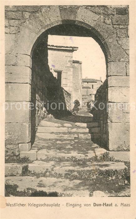 Dun Maas Westlicher Kriegsschauplatz Eingang von Dun Haut