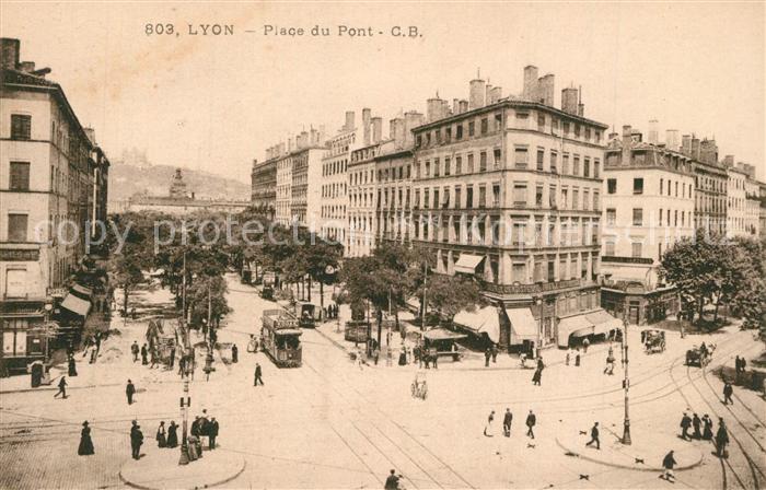 Lyon France Place du Pont