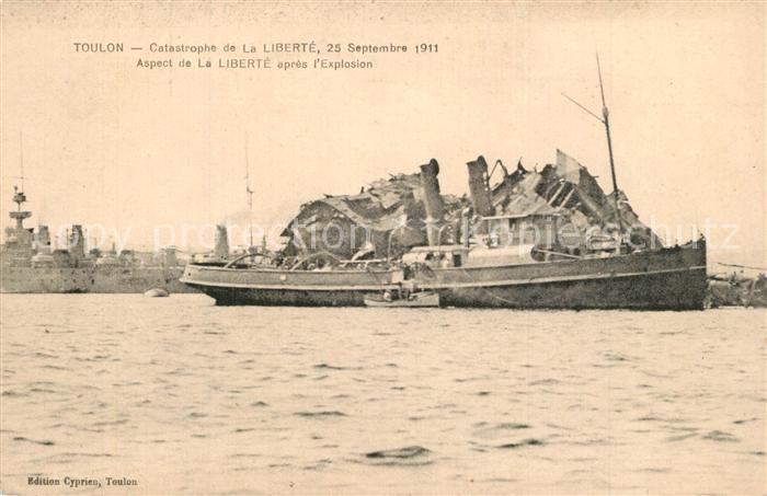 Toulon Var Catastrophe de La Liberte 25 Sept 1911
