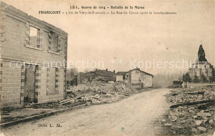 Frignicourt Guerre 1914 Bataille de la Marne 3 km d