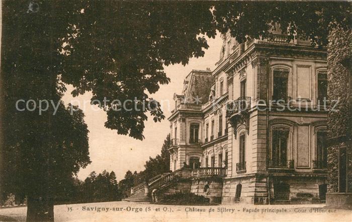 Savigny-sur-Orge Chateau de Sillery Facade principale Cour d Honneur