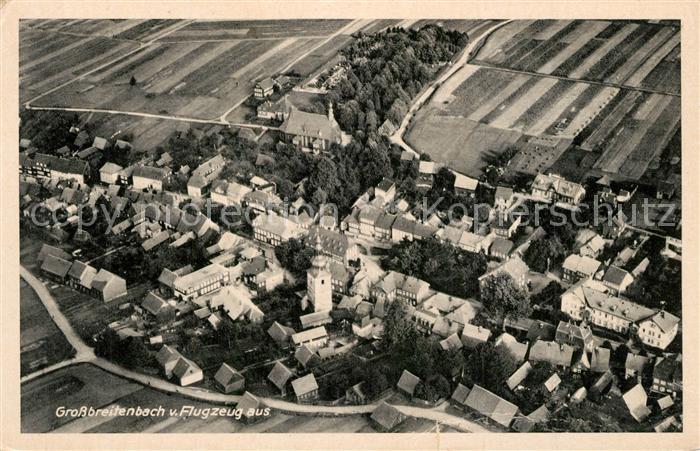 Grossbreitenbach Thueringen Fliegeraufnahme Kirche