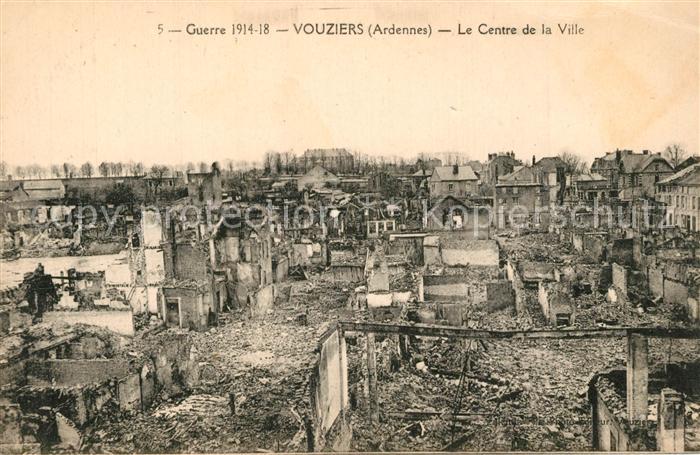 Vouziers Centre de la Ville Kriegszerstoerung