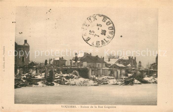 Vouziers Ruines de la Rue Gaigniere